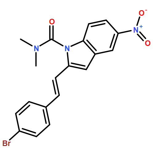 1H-Indole-1-carboxamide, 2-[(1E)-2-(4-bromophenyl)ethenyl]-N,N-dimethyl-5-nitro-