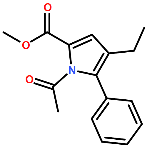 1H-Pyrrole-2-carboxylic acid, 1-acetyl-4-ethyl-5-phenyl-, methyl ester