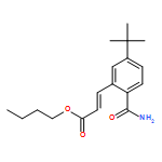 2-Propenoic acid, 3-[2-(aminocarbonyl)-5-(1,1-dimethylethyl)phenyl]-, butyl ester, (2E)-