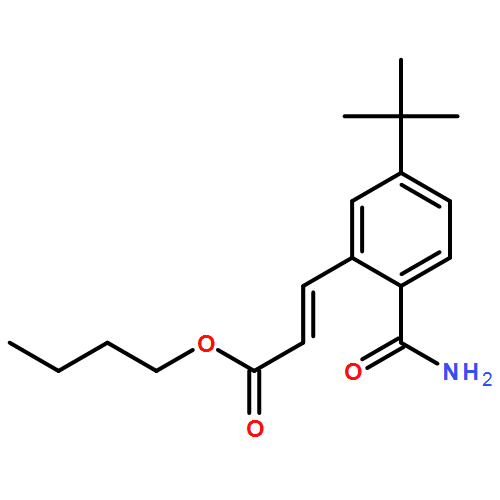 2-Propenoic acid, 3-[2-(aminocarbonyl)-5-(1,1-dimethylethyl)phenyl]-, butyl ester, (2E)-