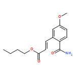 2-Propenoic acid, 3-[2-(aminocarbonyl)-5-methoxyphenyl]-, butyl ester, (2E)-