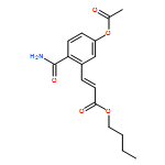 2-Propenoic acid, 3-[5-(acetyloxy)-2-(aminocarbonyl)phenyl]-, butyl ester, (2E)-
