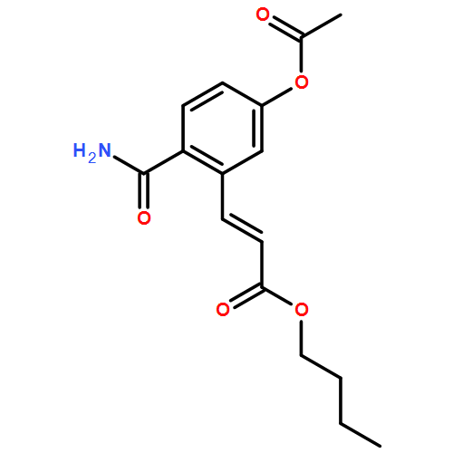 2-Propenoic acid, 3-[5-(acetyloxy)-2-(aminocarbonyl)phenyl]-, butyl ester, (2E)-