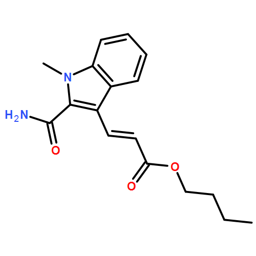 2-Propenoic acid, 3-[2-(aminocarbonyl)-1-methyl-1H-indol-3-yl]-, butyl ester, (2E)-