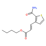 2-Propenoic acid, 3-[2-(aminocarbonyl)-3-thienyl]-, butyl ester, (2E)-
