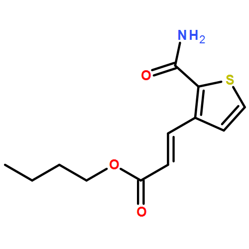 2-Propenoic acid, 3-[2-(aminocarbonyl)-3-thienyl]-, butyl ester, (2E)-