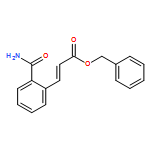 2-Propenoic acid, 3-[2-(aminocarbonyl)phenyl]-, phenylmethyl ester, (2E)-