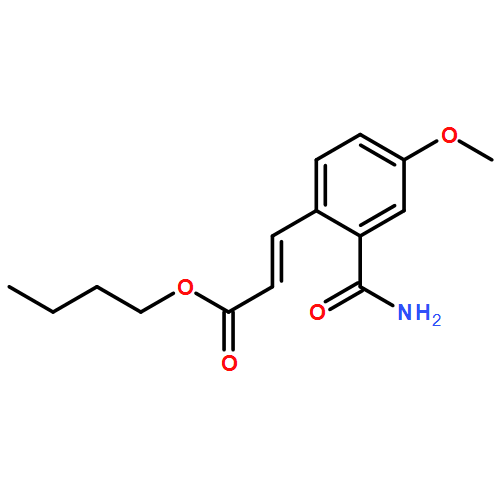 2-Propenoic acid, 3-[2-(aminocarbonyl)-4-methoxyphenyl]-, butyl ester, (2E)-