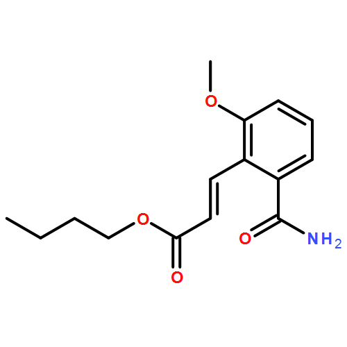 2-Propenoic acid, 3-[2-(aminocarbonyl)-6-methoxyphenyl]-, butyl ester, (2E)-