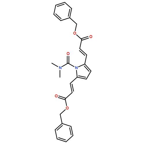 2-Propenoic acid, 3,3'-[1-[(dimethylamino)carbonyl]-1H-pyrrole-2,5-diyl]bis-, 1,1'-bis(phenylmethyl) ester, (2E,2'E)-