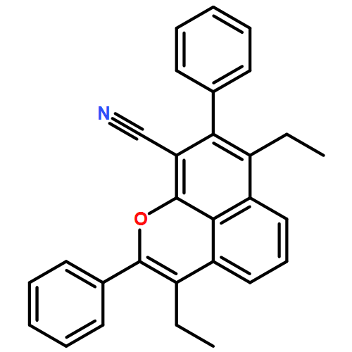 Naphtho[1,8-bc]pyran-9-carbonitrile, 3,7-diethyl-2,8-diphenyl-