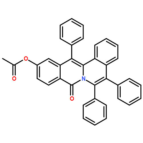 8H-Dibenzo[a,g]quinolizin-8-one, 11-(acetyloxy)-5,6,13-triphenyl-