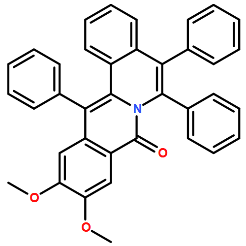 8H-Dibenzo[a,g]quinolizin-8-one, 10,11-dimethoxy-5,6,13-triphenyl-