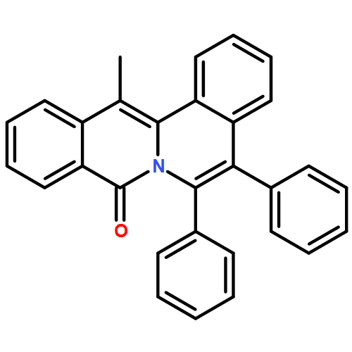 8H-Dibenzo[a,g]quinolizin-8-one, 13-methyl-5,6-diphenyl-