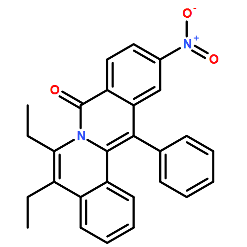 8H-Dibenzo[a,g]quinolizin-8-one, 5,6-diethyl-11-nitro-13-phenyl-