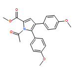 1H-Pyrrole-2-carboxylic acid, 1-acetyl-4,5-bis(4-methoxyphenyl)-, methyl ester