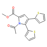 1H-Pyrrole-2-carboxylic acid, 1-acetyl-4,5-di-2-thienyl-, methyl ester