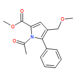 1H-Pyrrole-2-carboxylic acid, 1-acetyl-4-(methoxymethyl)-5-phenyl-, methyl ester
