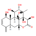 Picrasa-2,4(18)-dien-16-one, 13,20-epoxy-1,11,12,14,15-pentahydroxy-, (1β,11β,12α,15β)- (9CI)