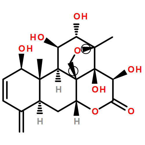 Picrasa-2,4(18)-dien-16-one, 13,20-epoxy-1,11,12,14,15-pentahydroxy-, (1β,11β,12α,15β)- (9CI)