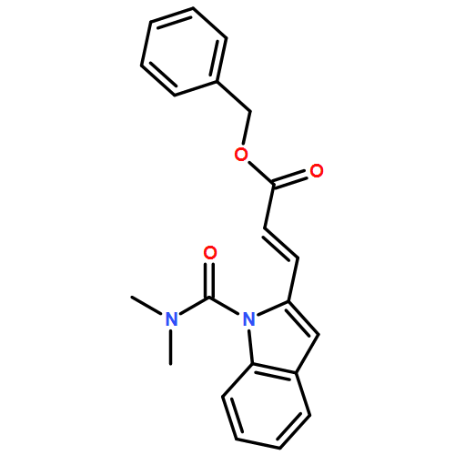 2-Propenoic acid, 3-[1-[(dimethylamino)carbonyl]-1H-indol-2-yl]-, phenylmethyl ester, (2E)-