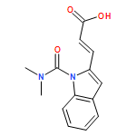 2-Propenoic acid, 3-[1-[(dimethylamino)carbonyl]-1H-indol-2-yl]-, (2E)-