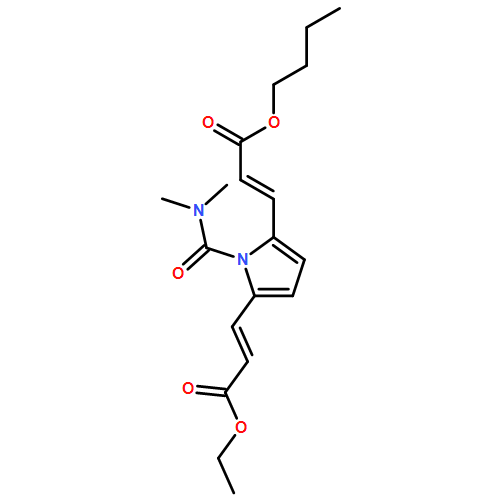 2-Propenoic acid, 3-[5-[(1E)-3-butoxy-3-oxo-1-propen-1-yl]-1-[(dimethylamino)carbonyl]-1H-pyrrol-2-yl]-, ethyl ester, (2E)-