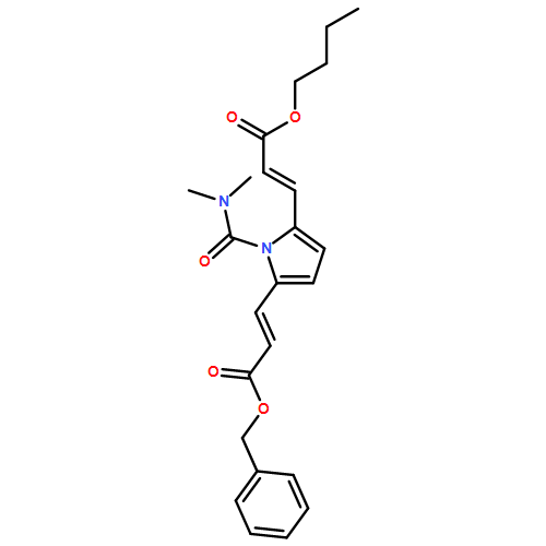 2-Propenoic acid, 3-[5-[(1E)-3-butoxy-3-oxo-1-propen-1-yl]-1-[(dimethylamino)carbonyl]-1H-pyrrol-2-yl]-, phenylmethyl ester, (2E)-