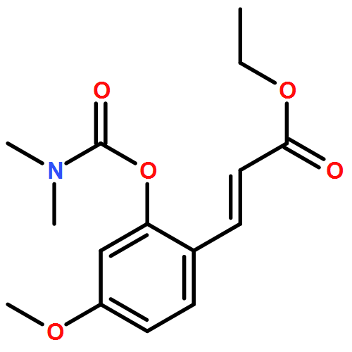 2-Propenoic acid, 3-[2-[[(dimethylamino)carbonyl]oxy]-4-methoxyphenyl]-, ethyl ester, (2E)-