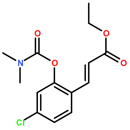 2-Propenoic acid, 3-[4-chloro-2-[[(dimethylamino)carbonyl]oxy]phenyl]-, ethyl ester, (2E)-