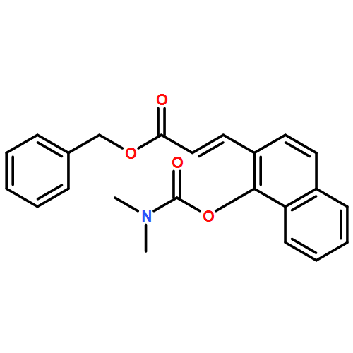 2-Propenoic acid, 3-[1-[[(dimethylamino)carbonyl]oxy]-2-naphthalenyl]-, phenylmethyl ester, (2E)-