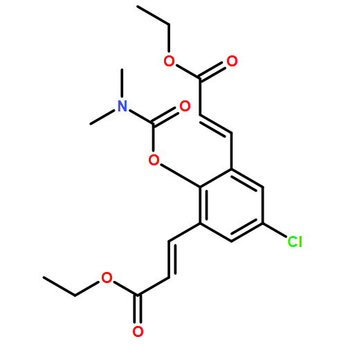 2-Propenoic acid, 3,3'-[5-chloro-2-[[(dimethylamino)carbonyl]oxy]-1,3-phenylene]bis-, 1,1'-diethyl ester, (2E,2'E)-