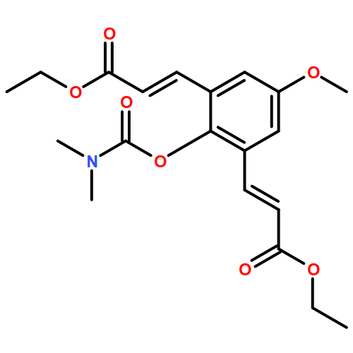 2-Propenoic acid, 3,3'-[2-[[(dimethylamino)carbonyl]oxy]-5-methoxy-1,3-phenylene]bis-, 1,1'-diethyl ester, (2E,2'E)-