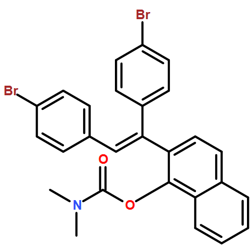 Carbamic acid, N,N-dimethyl-, 2-[(1E)-1,2-bis(4-bromophenyl)ethenyl]-1-naphthalenyl ester