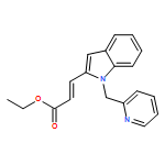 2-Propenoic acid, 3-[1-(2-pyridinylmethyl)-1H-indol-2-yl]-, ethyl ester, (2E)-