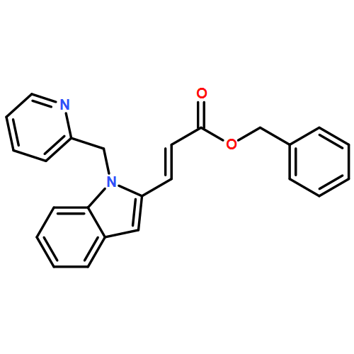 2-Propenoic acid, 3-[1-(2-pyridinylmethyl)-1H-indol-2-yl]-, phenylmethyl ester, (2E)-