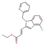 2-Propenoic acid, 3-[4-chloro-1-(2-pyridinylmethyl)-1H-indol-2-yl]-, ethyl ester, (2E)-