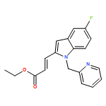 2-Propenoic acid, 3-[5-fluoro-1-(2-pyridinylmethyl)-1H-indol-2-yl]-, ethyl ester, (2E)-