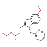 2-Propenoic acid, 3-[5-methoxy-1-(2-pyridinylmethyl)-1H-indol-2-yl]-, ethyl ester, (2E)-