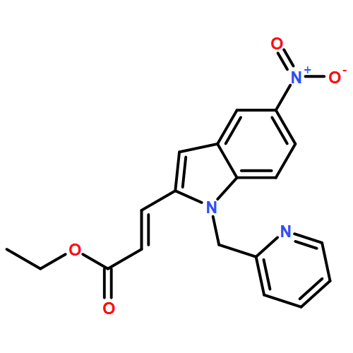 2-Propenoic acid, 3-[5-nitro-1-(2-pyridinylmethyl)-1H-indol-2-yl]-, ethyl ester, (2E)-