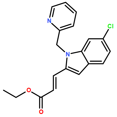 2-Propenoic acid, 3-[6-chloro-1-(2-pyridinylmethyl)-1H-indol-2-yl]-, ethyl ester, (2E)-