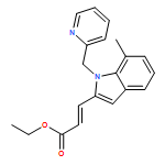 2-Propenoic acid, 3-[7-methyl-1-(2-pyridinylmethyl)-1H-indol-2-yl]-, ethyl ester, (2E)-
