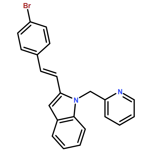 1H-Indole, 2-[(1E)-2-(4-bromophenyl)ethenyl]-1-(2-pyridinylmethyl)-