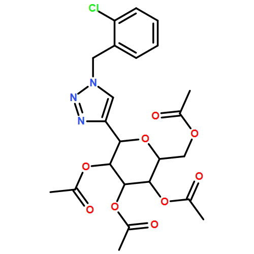 D-Glucitol, 1,5-anhydro-1-C-[1-[(2-chlorophenyl)methyl]-1H-1,2,3-triazol-4-yl]-, 2,3,4,6-tetraacetate, (1S)-