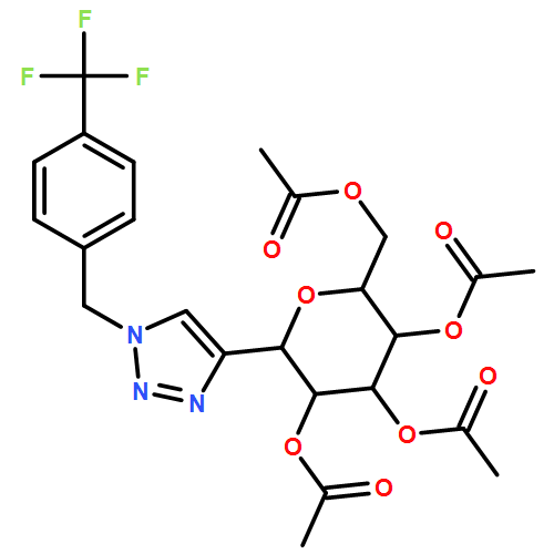 D-Glucitol, 1,5-anhydro-1-C-[1-[[4-(trifluoromethyl)phenyl]methyl]-1H-1,2,3-triazol-4-yl]-, 2,3,4,6-tetraacetate, (1S)-