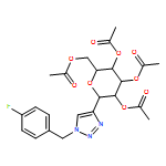 D-Glucitol, 1,5-anhydro-1-C-[1-[(4-fluorophenyl)methyl]-1H-1,2,3-triazol-4-yl]-, 2,3,4,6-tetraacetate, (1S)-