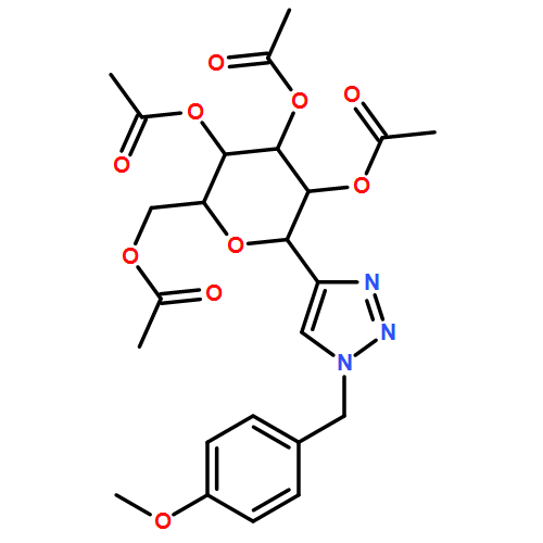 D-Glucitol, 1,5-anhydro-1-C-[1-[(4-methoxyphenyl)methyl]-1H-1,2,3-triazol-4-yl]-, 2,3,4,6-tetraacetate, (1S)-