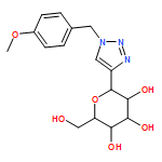 D-Glucitol, 1,5-anhydro-1-C-[1-[(4-methoxyphenyl)methyl]-1H-1,2,3-triazol-4-yl]-, (1S)-