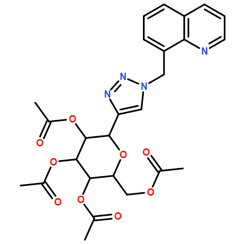 D-Glucitol, 1,5-anhydro-1-C-[1-(8-quinolinylmethyl)-1H-1,2,3-triazol-4-yl]-, 2,3,4,6-tetraacetate, (1S)-