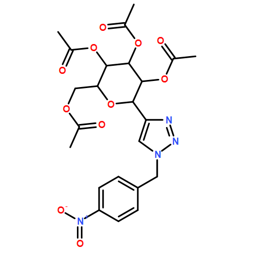 D-Glucitol, 1,5-anhydro-1-C-[1-[(4-nitrophenyl)methyl]-1H-1,2,3-triazol-4-yl]-, 2,3,4,6-tetraacetate, (1S)-